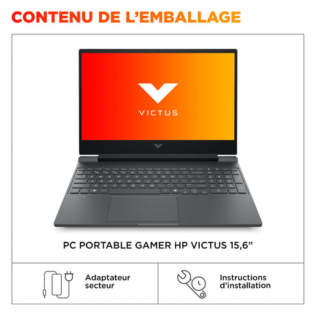 PC Portable Gamer HP Victus 15-fb3028nf - Sans Windows - 15,6 FHD IPS 144Hz - RTX 5050 8Go TGP 70W - Ryzen AI 5 240 - 16Go - 512Go