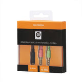 Adaptateur 1JK F/2JK M 3.5mm 0.20cm utilisation avec des casques micro