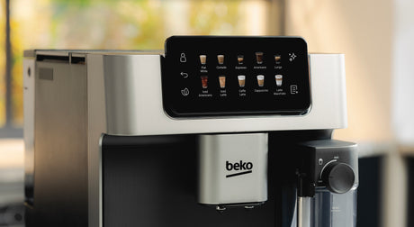 Machine a café avec broyeur - BEKO - CEG7348X - 1350 W - 250g de grains - Noir / Silver