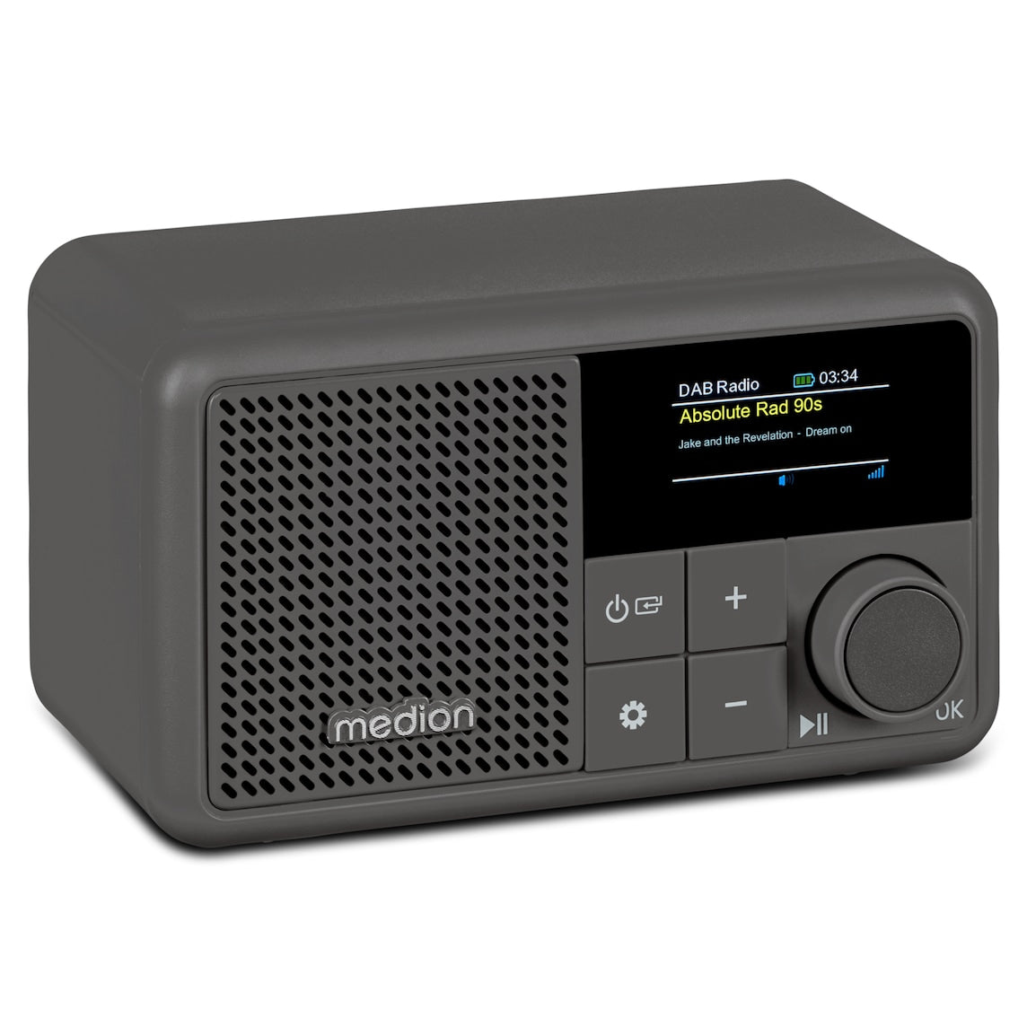 Mini Radio - MEDION - DAB/FM - Mono 2W RMS - Gris