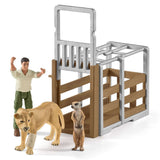 Gros camion de sauvetage d'animaux, coffret de jeu de 45 pieces avec 2 figurines d'animaux, 1 figurine de ranger articulée et des