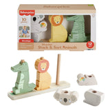 Fisher-Price-Animaux en Bois a Empiler et Trier, 10 pieces HXV04