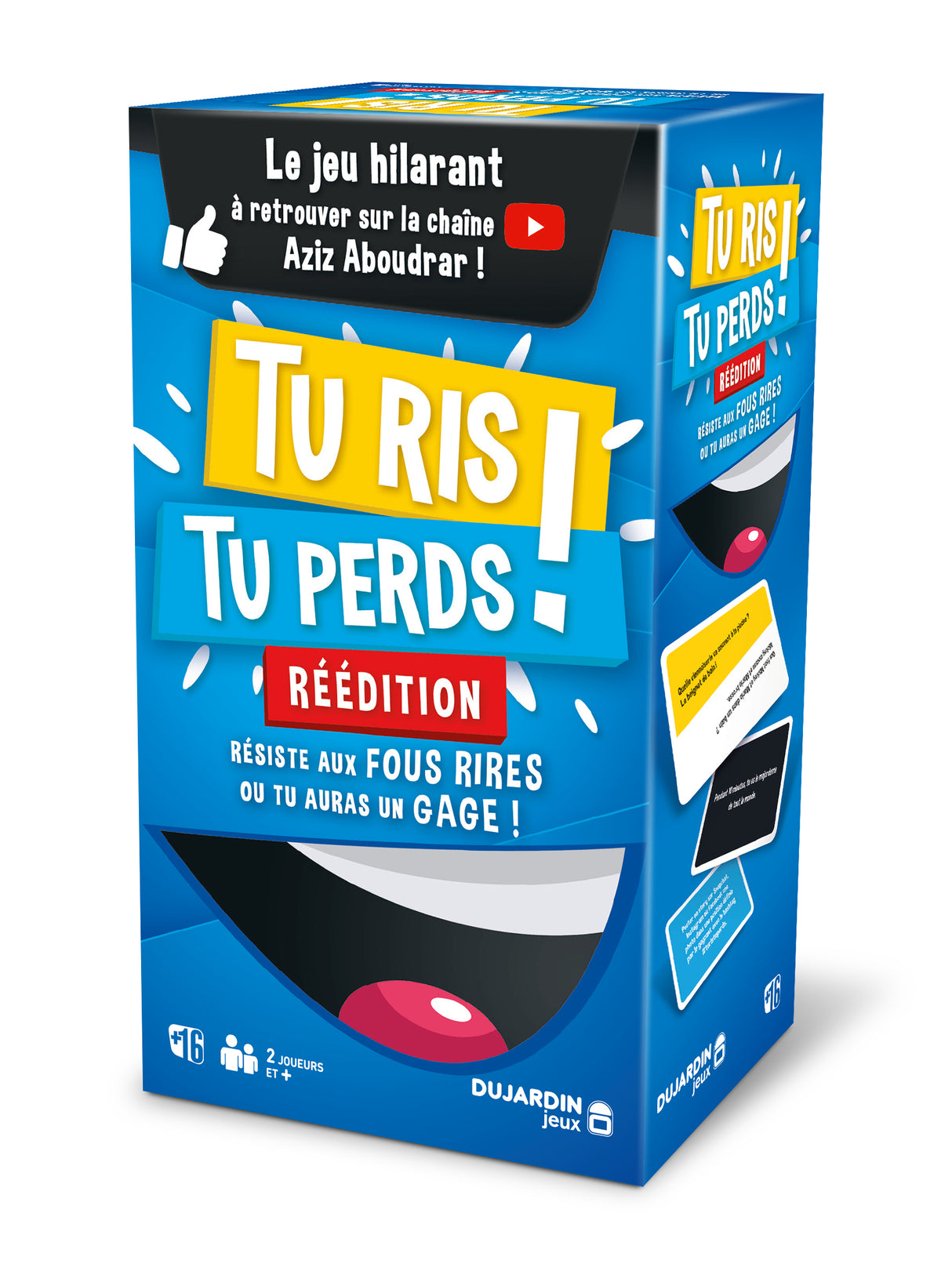 Tu Ris tu Perds - Réédition - Jeu de société - DUJARDIN - Affrontez-vous dans un duel de blagues pourries sans rire !