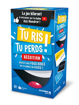 Tu Ris tu Perds - Réédition - Jeu de société - DUJARDIN - Affrontez-vous dans un duel de blagues pourries sans rire !