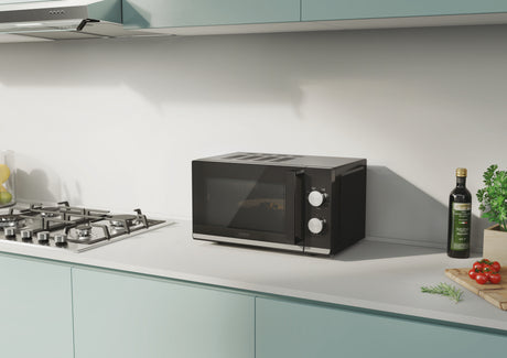 Micro-ondes Gril CANDY CMG20TNMB Moderna 20L 700W - Gril 900W - UI mécanique 6 niveaux de puissance - Fonction Décongélation poids