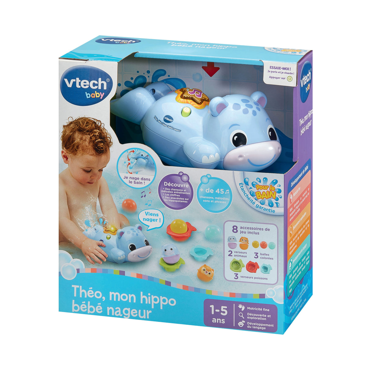 VTECH THÉO, MON HIPPO BÉBÉ NAGEUR
