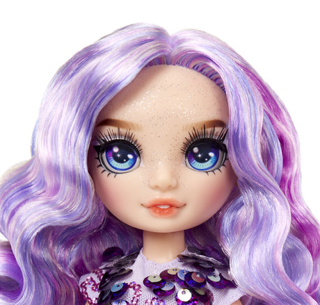 Rainbow High Poupée Mannequin avec Kit de Slime et Animal de Compagnie - Violet (Violet) - Poupée Pailletée 28 cm