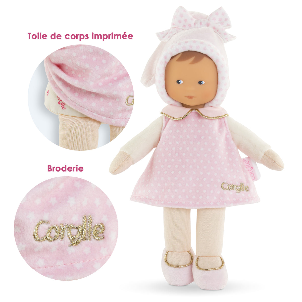 Doudou - COROLLE - Miss Reves d'Étoiles - 25 cm - senteur vanille - des la naissance