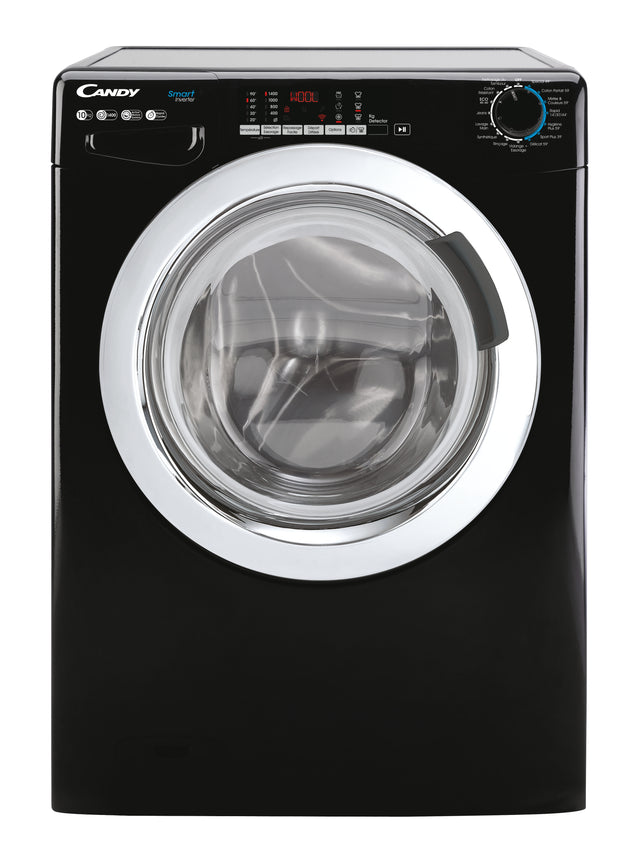Lave-linge hublot CANDY CSS1410TWMCBE/FR - 10 kg - Induction - Vapeur - 1400 trs/min - Classe A - Programmes rapides - Noir