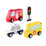 Fisher-Price Mes Véhicules en bois - Véhicule pour jeu a quatre pattes - 4 pieces en bois, des 2 ans, JCY32