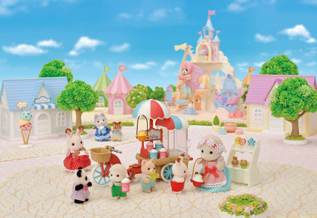 Figurine miniature - SYLVANIAN FAMILIES - La maman mouton et son stand de popcorn