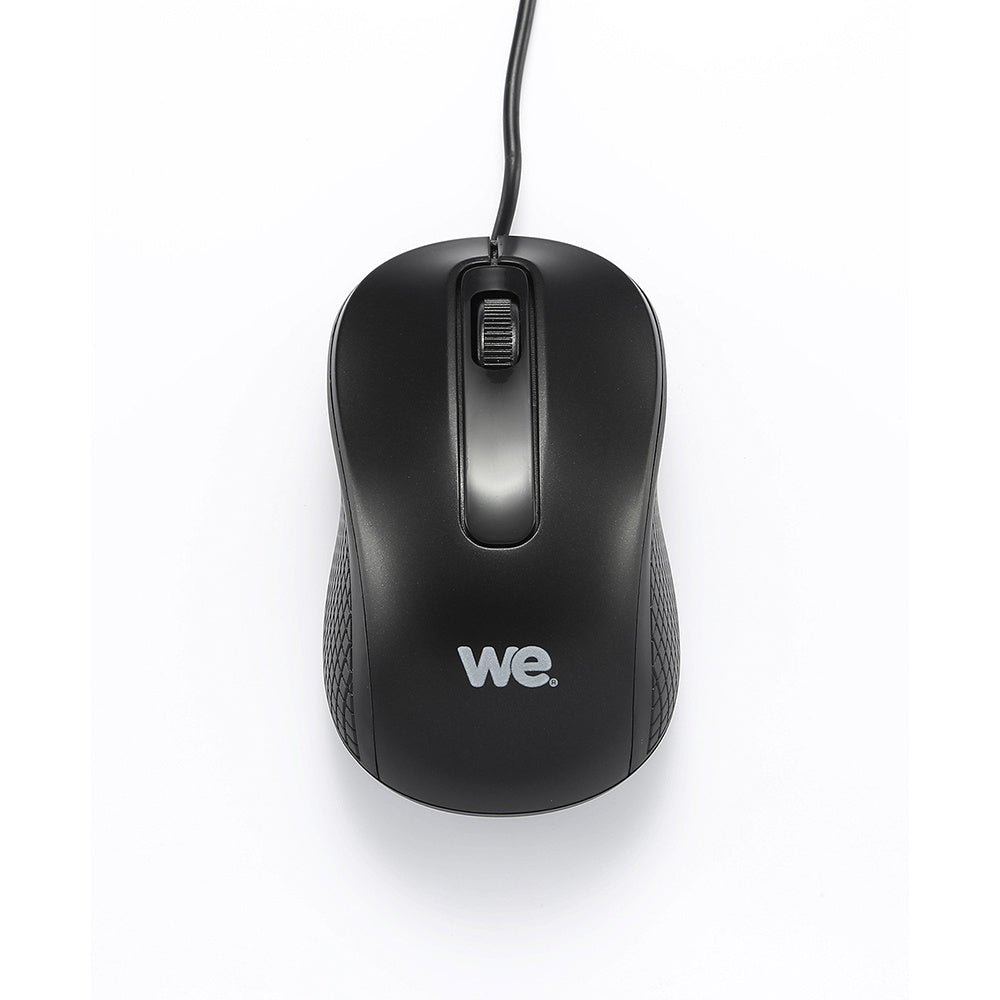 Souris filaire WE 1200DPI , USB, longeur c ble 1.5m finition métallique noire