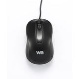 Souris filaire WE 1200DPI , USB, longeur c ble 1.5m finition métallique noire