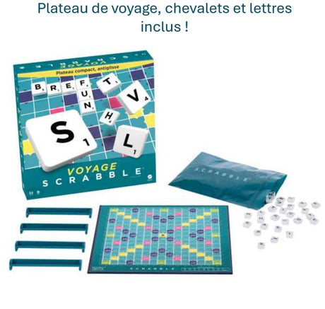 Mattel Games - Scrabble Voyage - Jeu de Société - 10 ans et + CJT12
