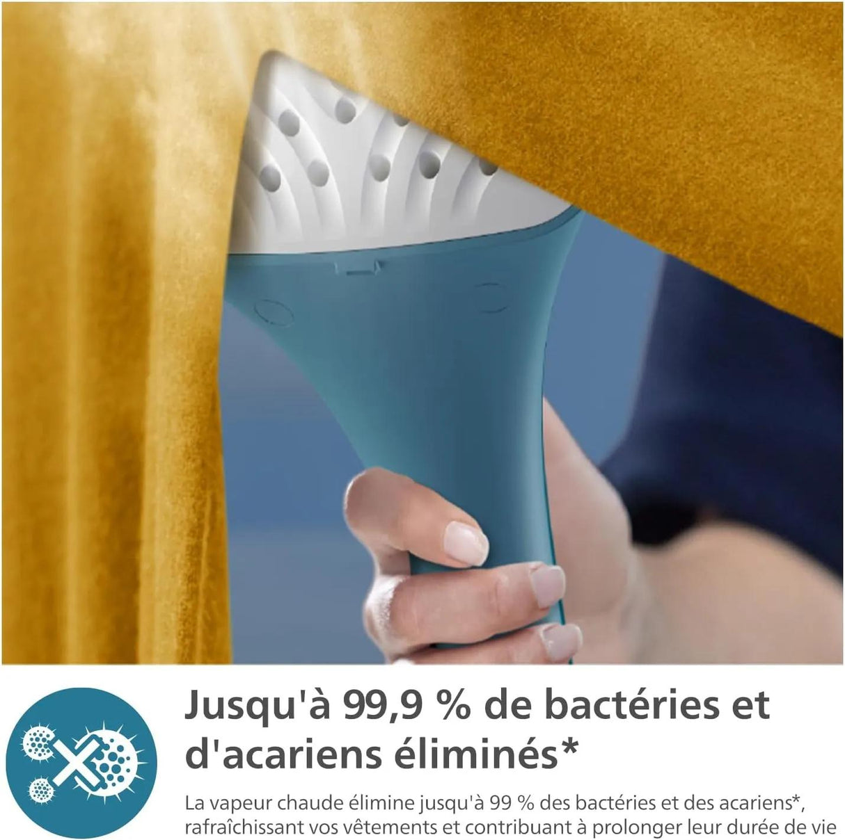 Défroisseur sur pieds - PHILIPS - STE1040/20 - Steamer avec table Série 1000 - 36gr/min vapeur continue - 1800W - 45sec - Bleu