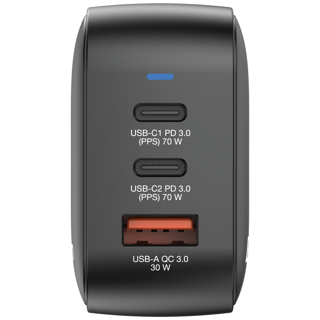 Chargeur secteur Verbatim Mini GaN 1x USB-A + 2x USB-C 70W (Noir)