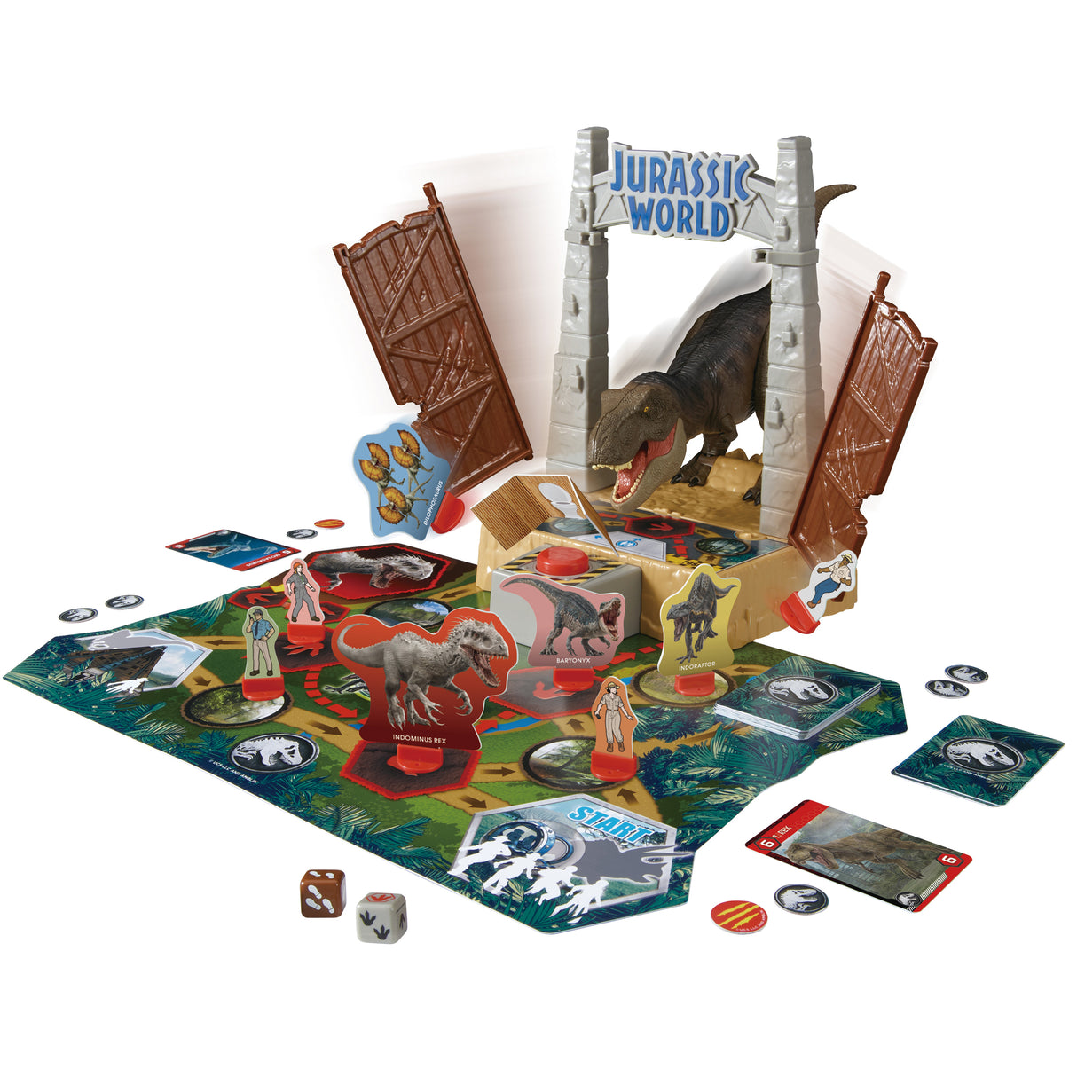 Jeu de société avec figurine T-Rex - EPOCH - Jurassic World T-Rex Escape