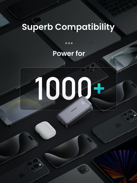 Batterie externe Slim - UGREEN - 10,000 mAh - Gris