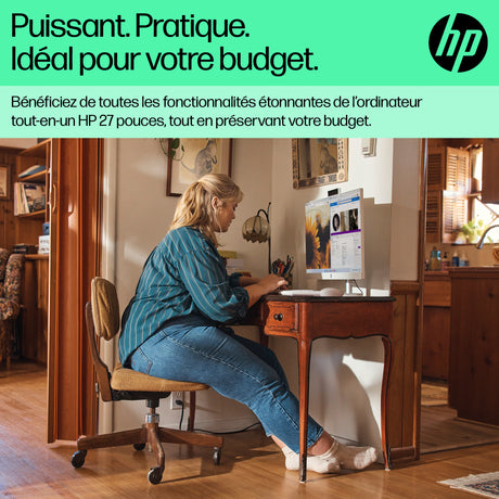 PC Tout-en-un HP 27-cr0074nf - Windows 11 - 27 FHD IPS - Ryzen 7 7730U - RAM 16Go - Stockage 512Go SSD - Clavier et souris sans fil