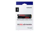 SAMSUNG - 990 PRO avec dissipateur- SSD Interne - 2 To - NVMe M.2 PCIe 4.0x4 - Vitesse lecture jusqu'a 7 450 Mo/s