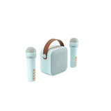 WE POP Mini enceinte karaoké + poignée, BT 5.4, rechargeable, 2 micros avec 5 so