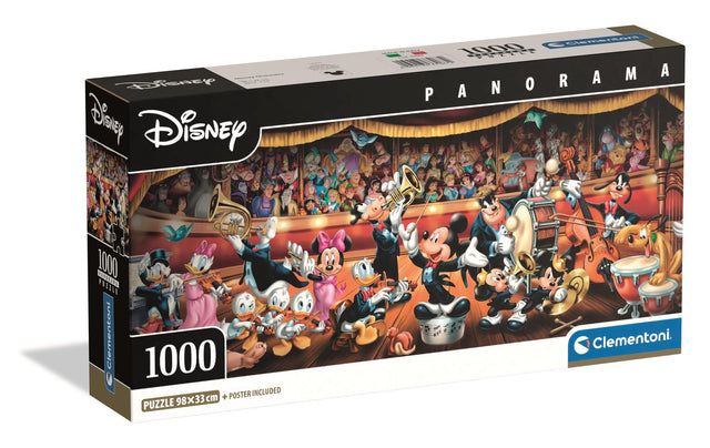 CLEMENTONI - Compact 1000 pieces Panorama - Disney Orchestra