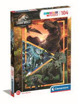 CLEMENTONI Puzzle 104 pieces Jurassic World Super Color, Des 6 ans