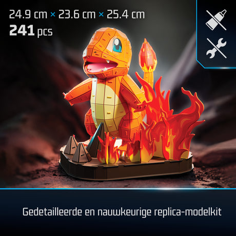 4D Build - Puzzle 3D - Salameche Pokémon - 241 pieces - 26cm - des 12 ans
