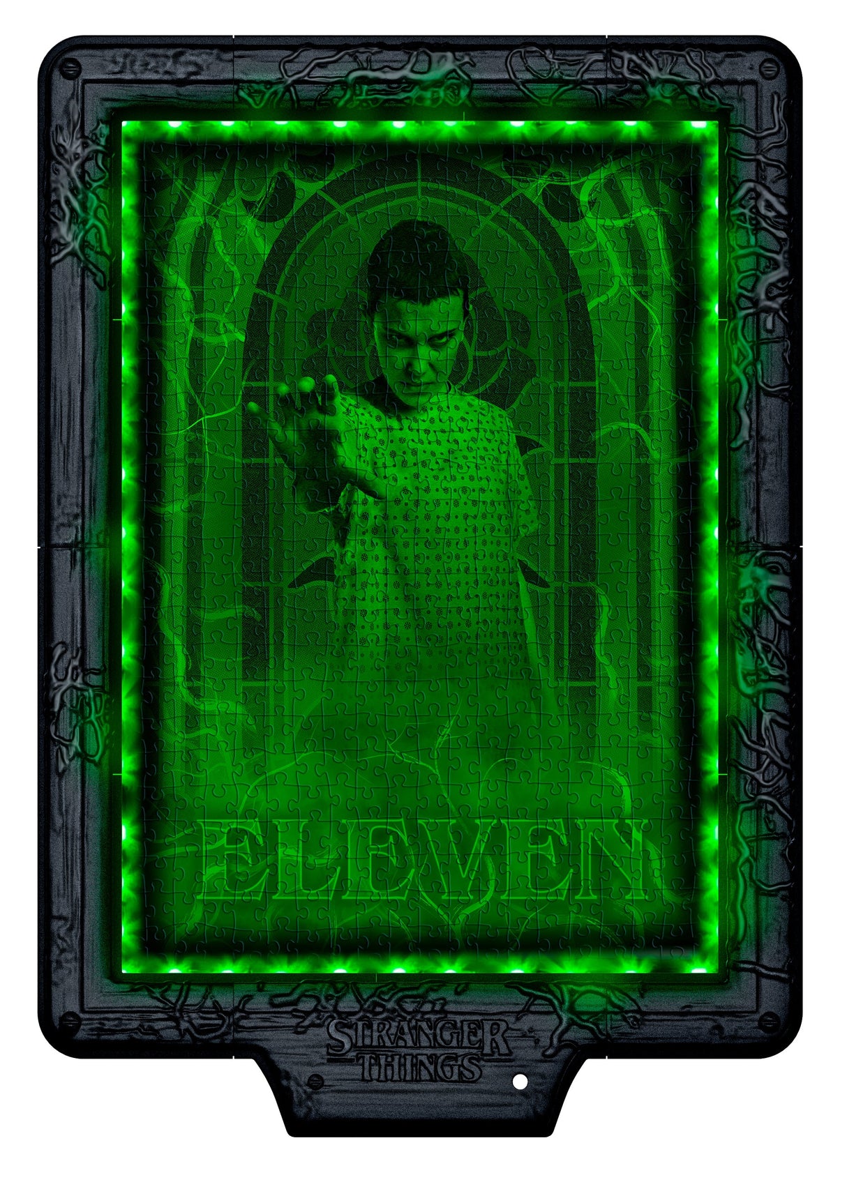 Puzzle Cadre Lumineux Vecna - CLEMENTONI - Stranger Things -14 Ans - 520 pieces - Effets Visuels LED - Univers Série Netflix