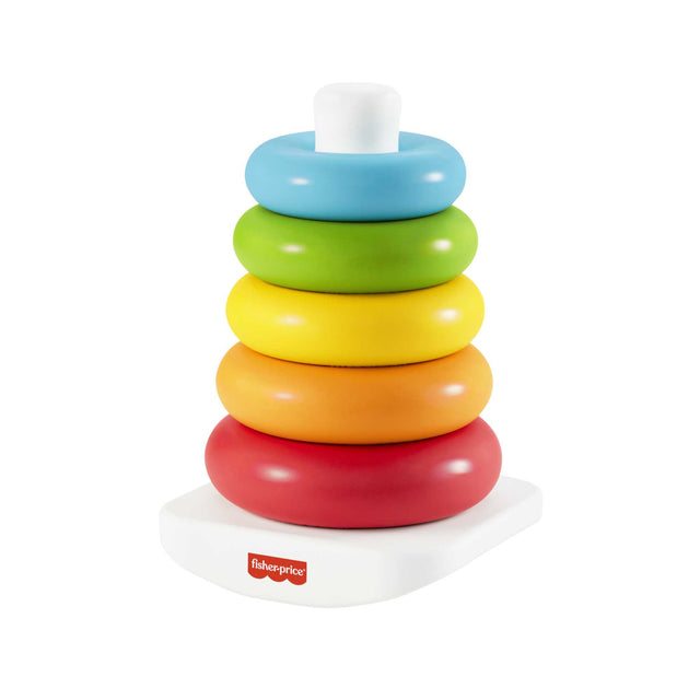 Fisher-Price - Pyramide arc-en-ciel - Jouet d'éveil 1er âge - Des 6 mois GRF09