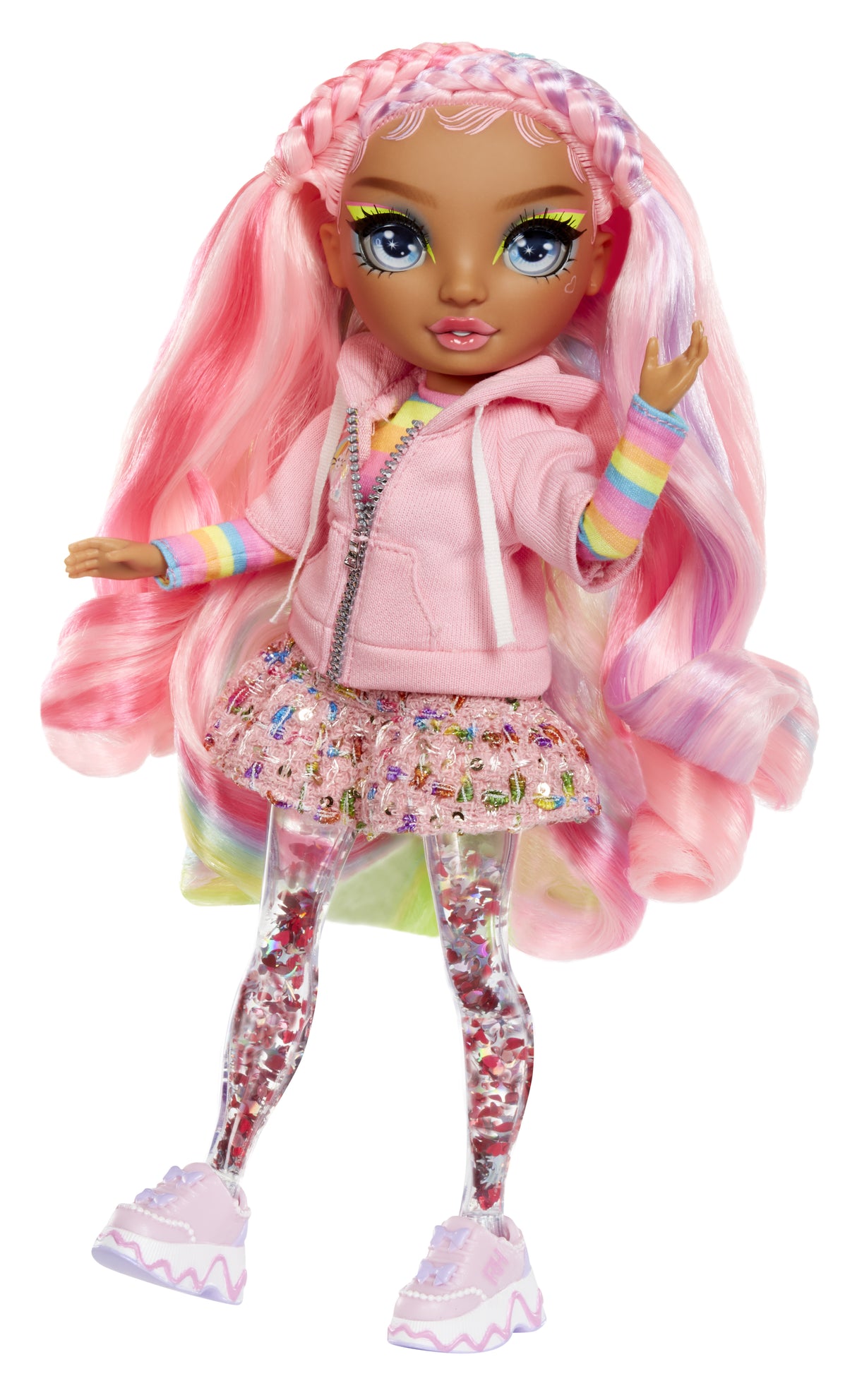 Rainbow High - Sparkle & Shine - Poupée mannequin de 27cm - Rose - Jambes avec liquide pailletés - Des 4ans