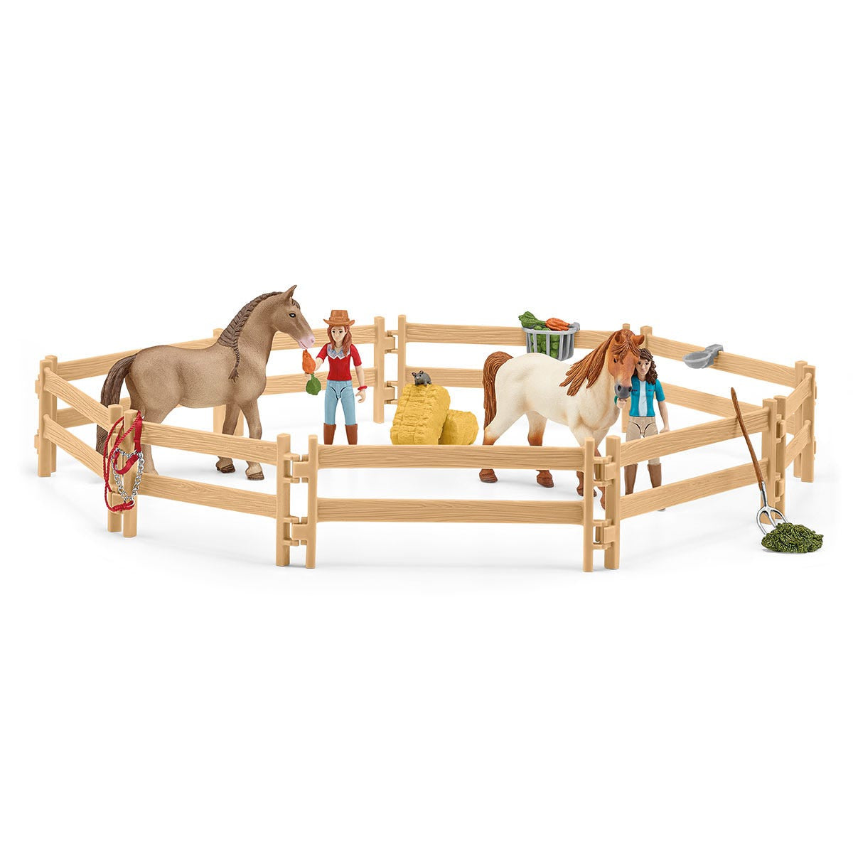 Centre équestre modulable de Lakeside pour chevaux, coffret figurines avec 115 éléments, Schleich 42567 Horse Club