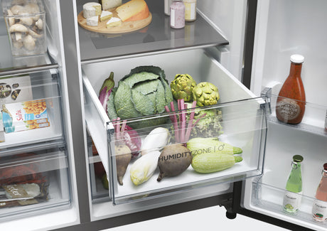 Réfrigérateur Américain - HAIER - HSW59F18EIMM - Classe E - 601 L - 36 dB - Platinium