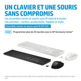Ensemble Clavier Souris sans fil HP 650 - AZERTY - Noir