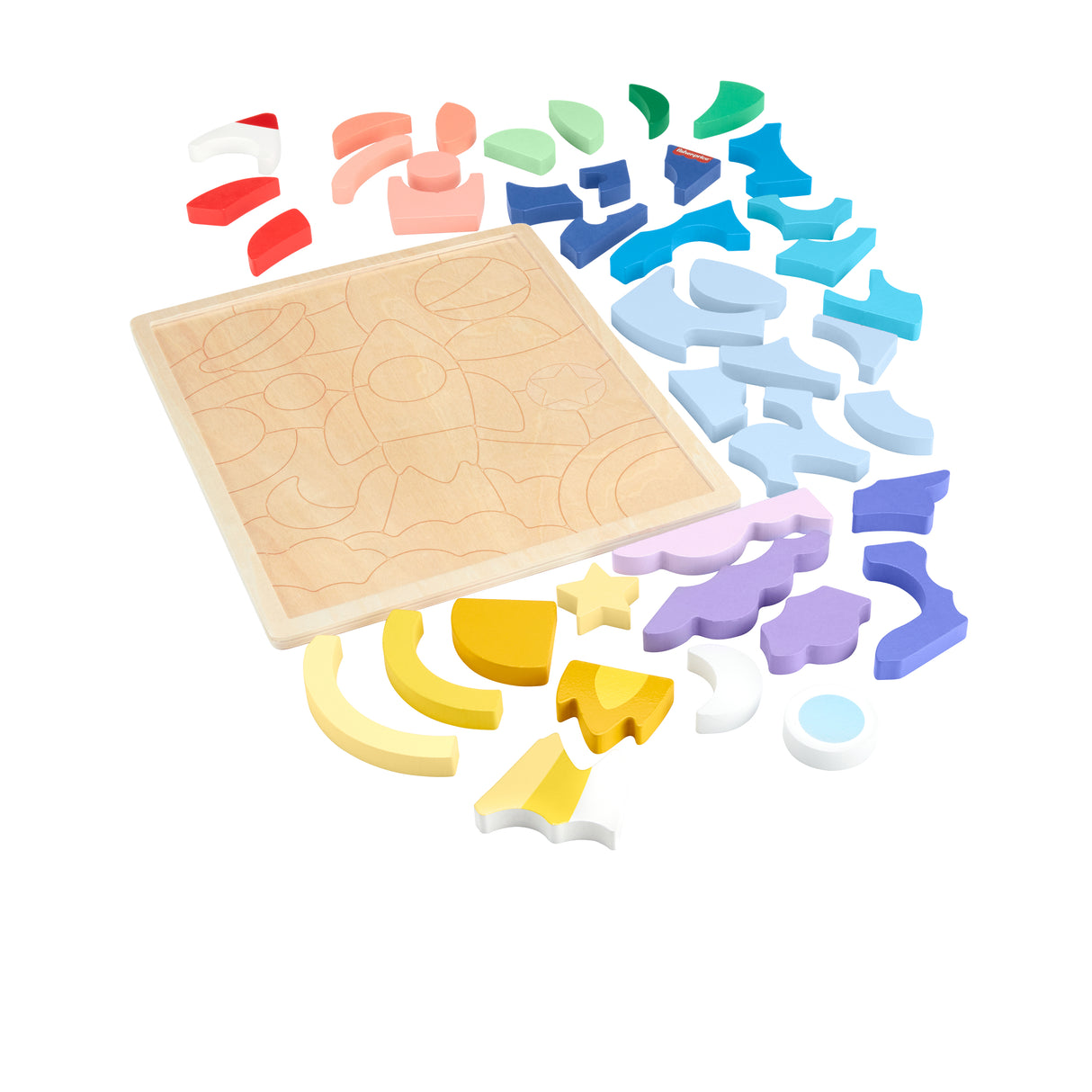 FISHER-PRICE Puzzle en Bois L'Espace-Puzzle 42 pieces pour les petits - Fisher-Price - HXY42