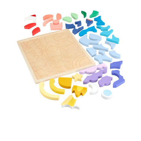 FISHER-PRICE Puzzle en Bois L'Espace-Puzzle 42 pieces pour les petits - Fisher-Price - HXY42