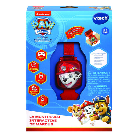 Montre-Jeu Interactive VTECH Pat Patrouille Marcus - Rouge - Pour Enfant a partir de 3 ans