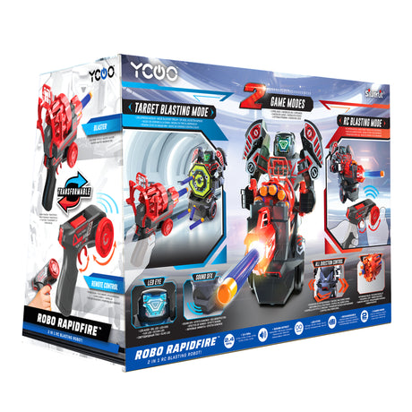Robot radiocommandé - YCOO - RAPIDFIRE - 19 cm - 15 actions programmables - Des 5 ans