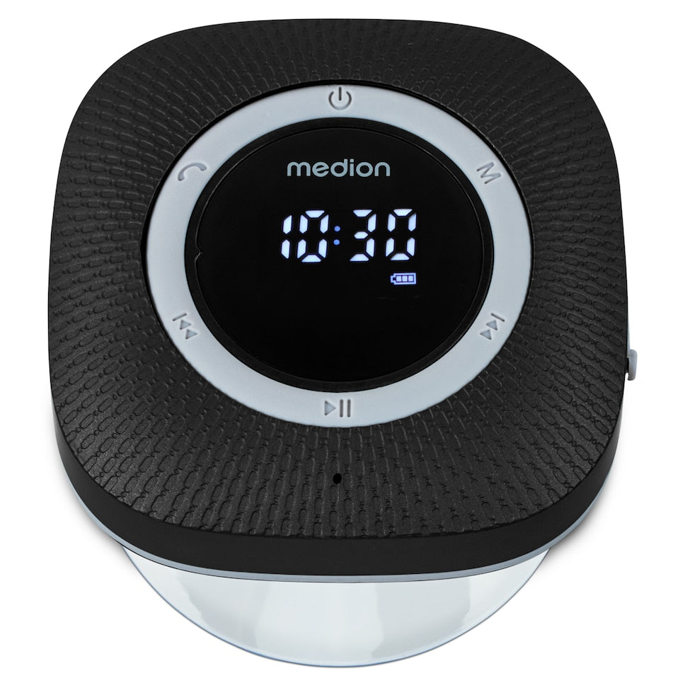 Radio de Douche - MEDION - FM - Bluetooth - IPX6 - Ventouse de fixation - Noir