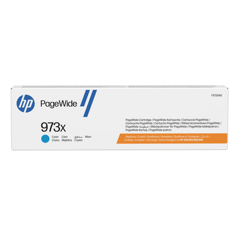 HP 973X Cartouche d'encre cyan PageWide grande capacité authentique (F6T81AE) pour HP PageWide Pro 452/477/552/577