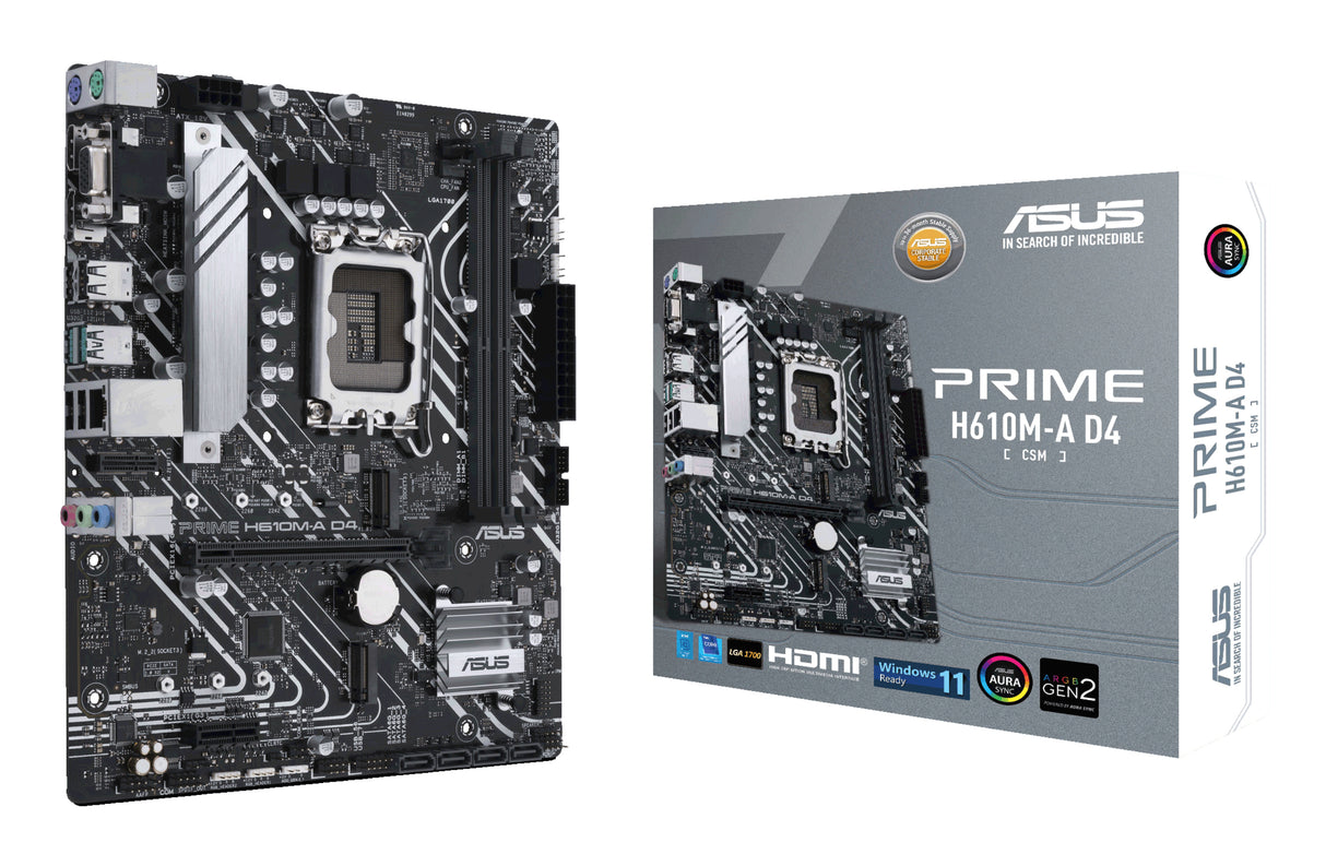 Carte mere - ASUS - PRIME H610M-A D4-CSM - Intel H610 LGA 1700 micro ATX