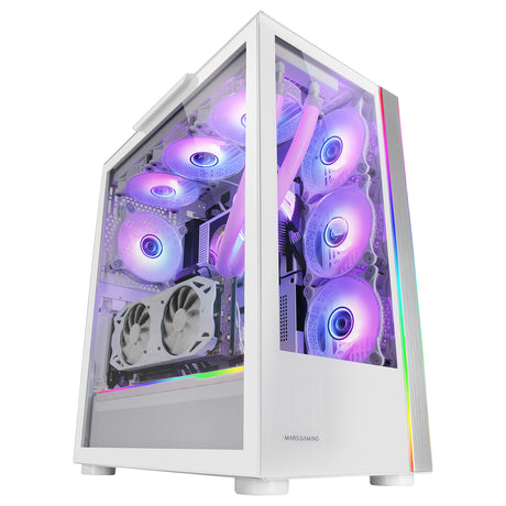 Boitier Grand Tour E-ATX Mars Gaming MC-Ult avec panneaux vitrés (Blanc)