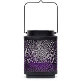 Lanterne solaire - GARDEN ID Attract - Mauve 16 x 16 h23 cm - 6 a 8h autonomie - Mobile - Bouton on/off.