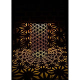 Lampe solaire - GARDEN ID Colonne - Or-Noir Ø15 H30 cm - 6 a 8h lumiere - Bouton marche/arret - Batterie rechargeable AAA.