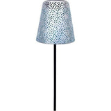 Lampe solaire - GARDEN ID Argent - ÿ12 h70 cm - Autonomie 6-8h - Pied stabilisateur - Bouton on/off - Pile AAA.