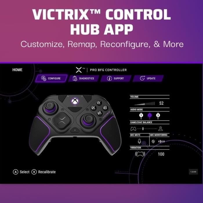 Manette sans fil PDP Victrix Pro BFG - PC, Xbox One et Series X|S - Noir