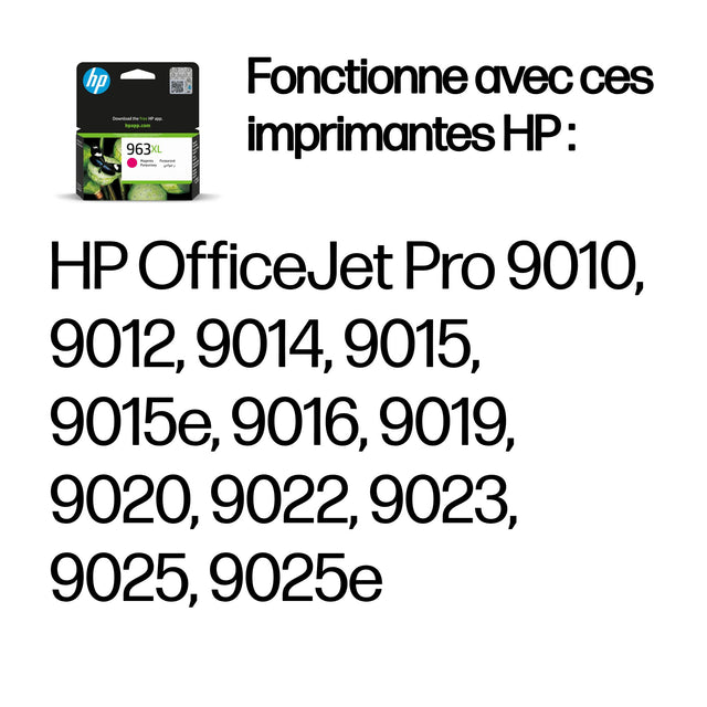 HP 963XL Cartouche d'encre magenta grande capacité authentique (3JA28AE) pour HP OfficeJet Pro 9010 / 9020 series