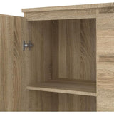 Buffet - Imitation chene - 2 portes - 3 tiroirs