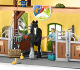 Écurie avec boxes et animaux, coffret de 82 pieces avec chevaux, Schleich 42485 Farm World, Des 4 ans