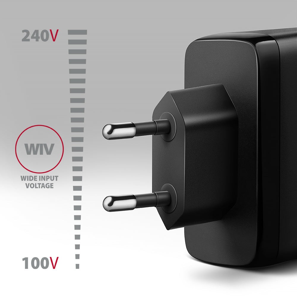 Chargeur secteur Axagon 2x USB-C + 1x USB-A 100W (Noir)